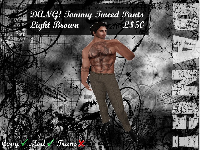 DANG! Tommy ~ Formal Tweed Trousers ~ Light Brown