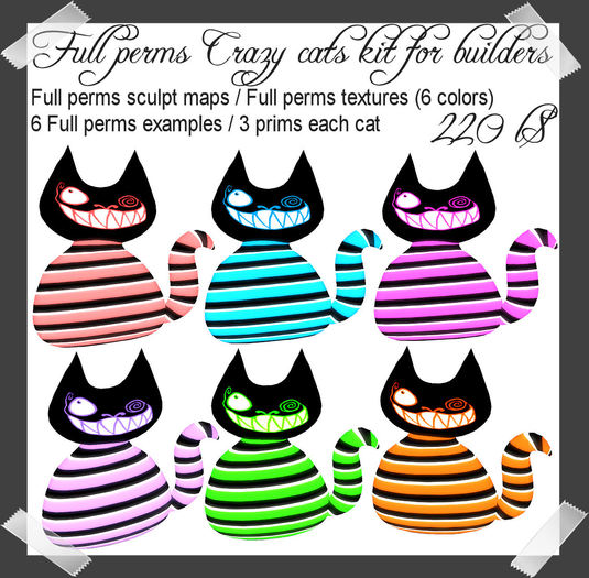 Full Perms Crazy cats kit for builders