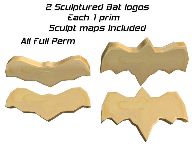 2 sculptured bat logos + sculpt maps - Full Perm - Halloween