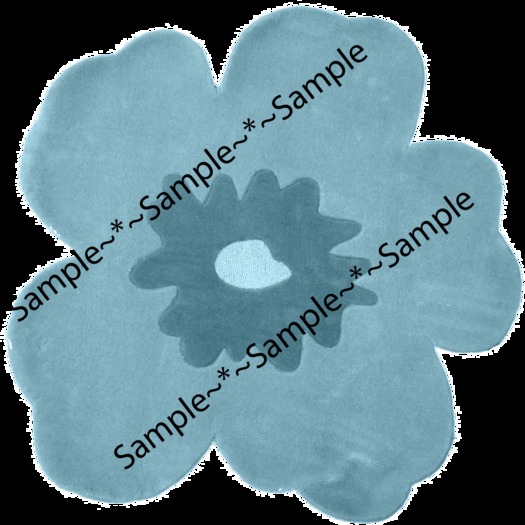 [M] Flower Rug Azul