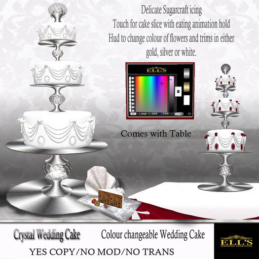 Crystal Wedding Cake  HUD BOXED