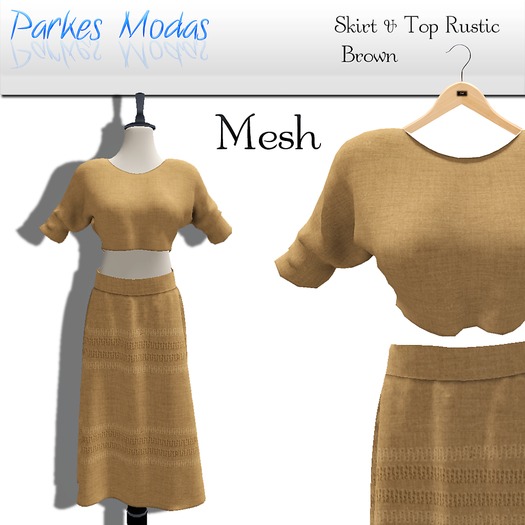 [PM] Skirt&Top Rustic Brown_Mesh