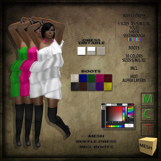 KINC : Mesh RuffleDress
