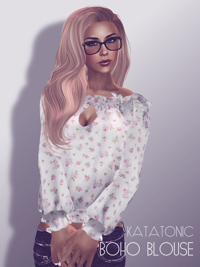 {katatonic} boho blouse - rosebud