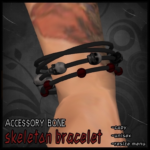 accessory bone A:B skeleton bracelet Goth, Punk, Voodoo, Rocker style