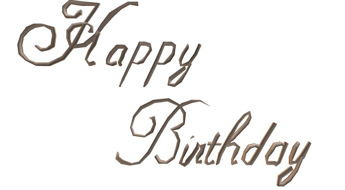 Happy Birthday Wall Hanging(Gold)