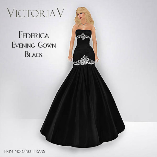 VictoriaV - Federica Evening Gown Black