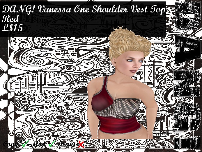 DANG! Vanessa One-Shoulder Top (Red)