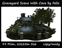 Graveyard Scene with Cave 