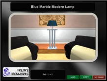 Blue Marble Modern Lamp - Freya's Ironworks