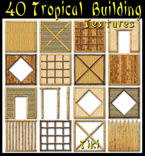 #40 Tropical Building Textures / Tiki Textures