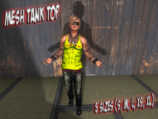 [RafhaeL Taurus] MESH Sexy Tank Top Yellow