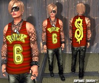 [RafhaeL Taurus] MESH ROCK Tank Top Red (Gift)