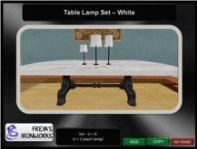 White Table Lamp Set - Freya's Ironworks