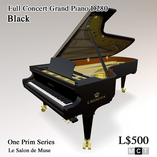 One Prim C.Bechstein model D280 - Black gross finish