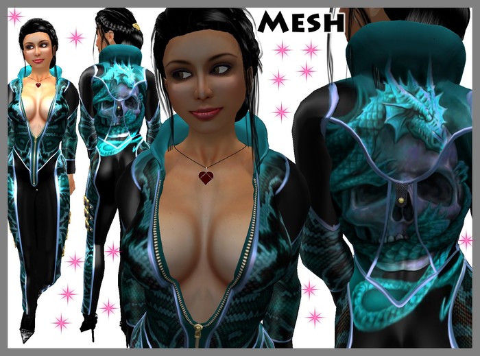 K&L Catsuit Reaper Teal Mesh