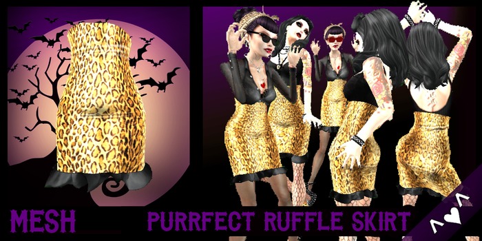 ^v^DRBC^V^ Purrfection Ruffle Skirt