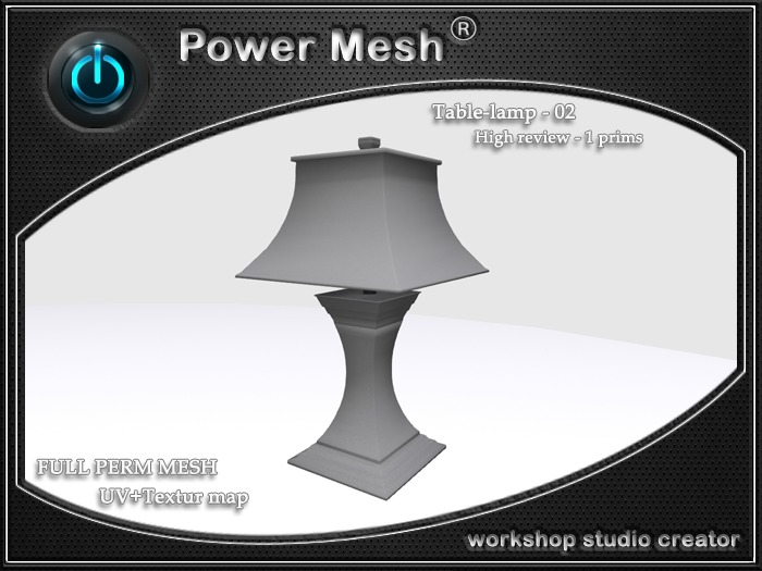 - { POWER MESH } - Full Perm Table-Lamp-02 