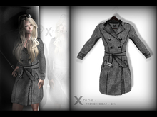 X . h i b e - Trench Coat Gris . 