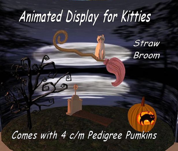 Animated Kitty Display Straw
