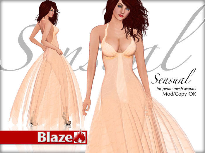 Blaze* Sensual Gown for ~petites~ Peach