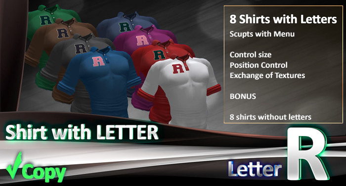 *AGS-LUX*Polo Shirt with LETTER - (R)