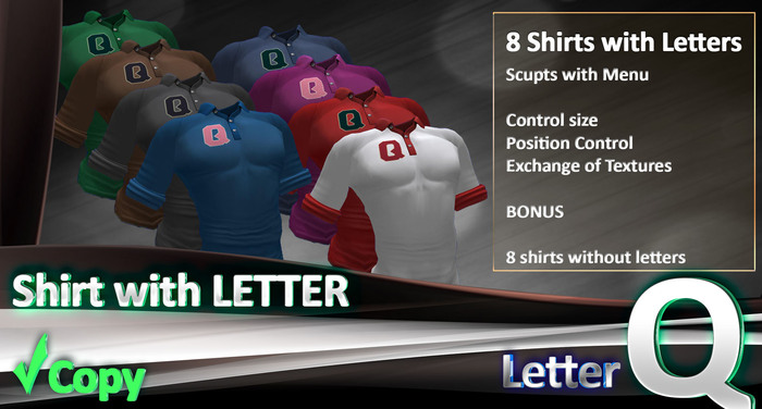 *AGS-LUX*Polo Camisa com Letras - (Q)