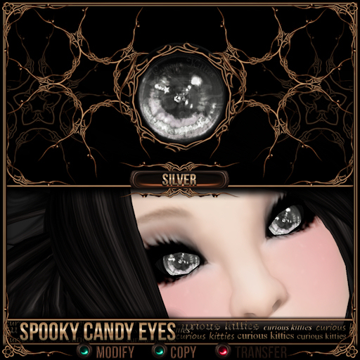 =^.^= Curious Kitties - Spooky Candy Eyes - Silver