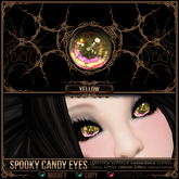 =^.^= Curious Kitties - Spooky Candy Eyes - Yellow