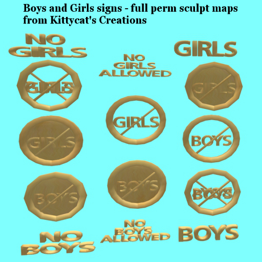 Girls and boys signs