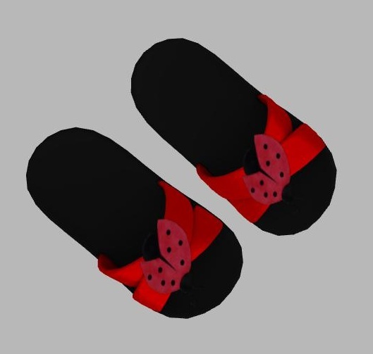 BUG Sandals-Black & Red-Boxed