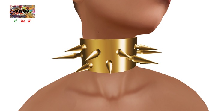 [7891.] - Pyramid Necklace - Gold (W\Resize)