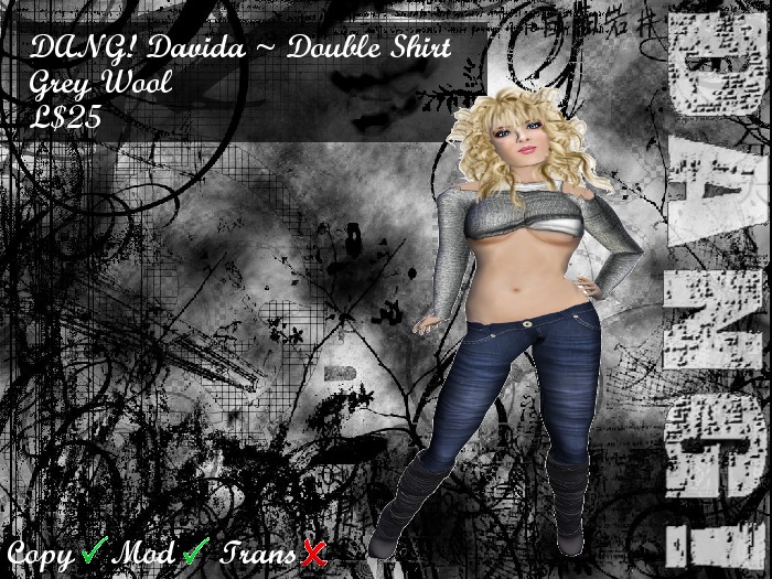DANG! Davida ~ Double Shirt Grey Wool
