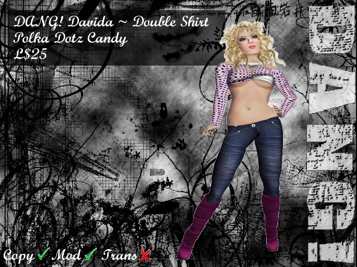 DANG! Davida ~ Double Shirt Polka Dotz Candy