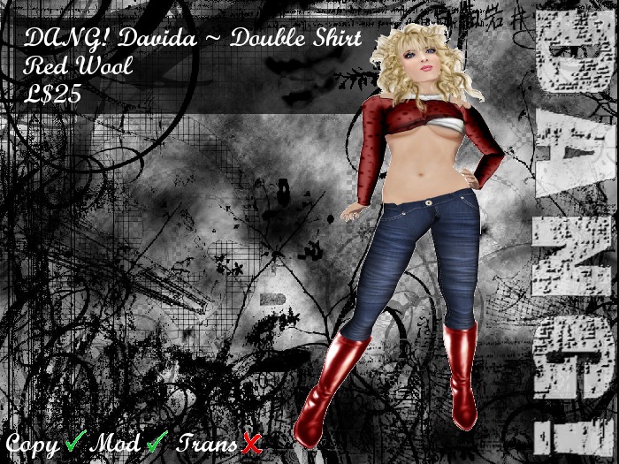 DANG! Davida ~ Double Shirt Red