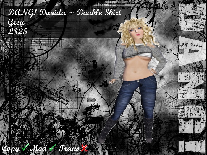 DANG! Davida ~ Double Shirt Grey