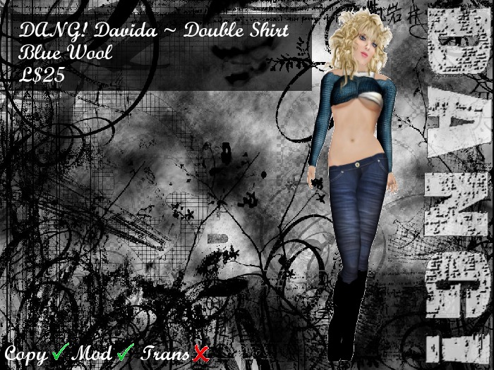DANG! Davida ~ Double Shirt Blue Wool