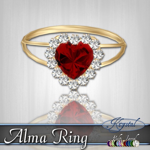 ::: Krystal ::: Alma Ring - Gold (MultiJewel) 