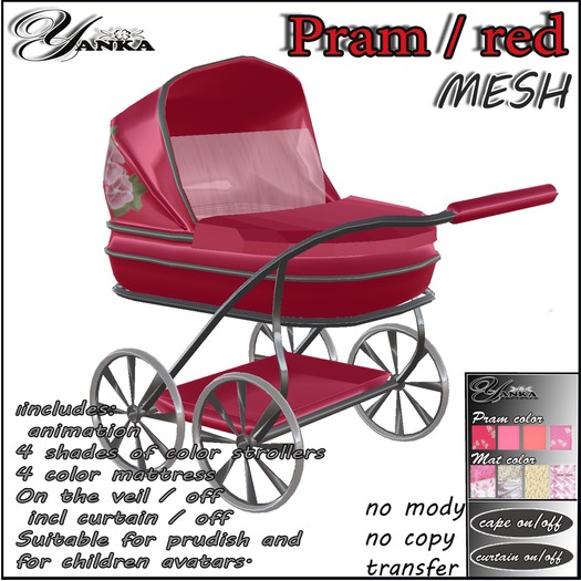 Pram Mesh / red from <<Yanka>>