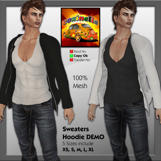 Coxi - DEMO - Mesh Men Sweater Hoodie