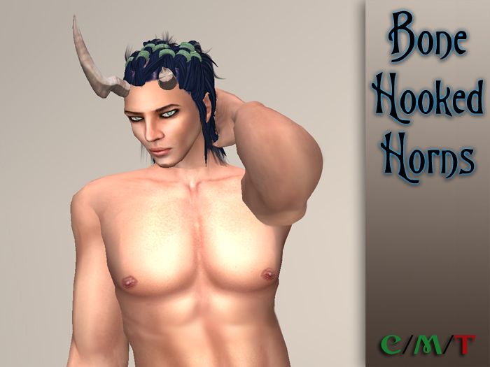 Bone Hooked Horns