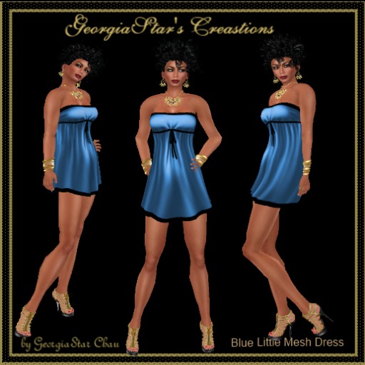 GSC Blue Little Mesh Dress