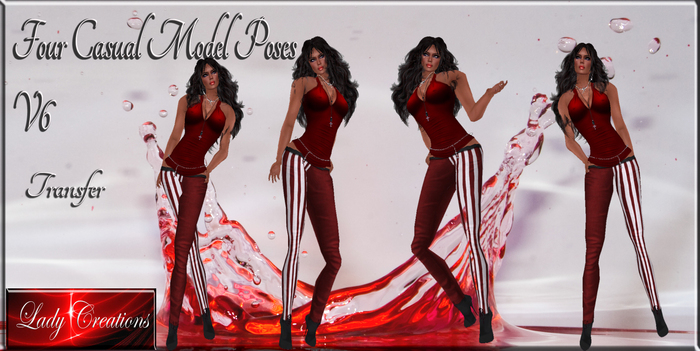 Lady Creations - Four Casual Model Poses V6 Transfer