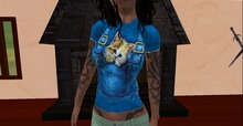 .:KK:. Kitty Pocket Shirt (Blue)