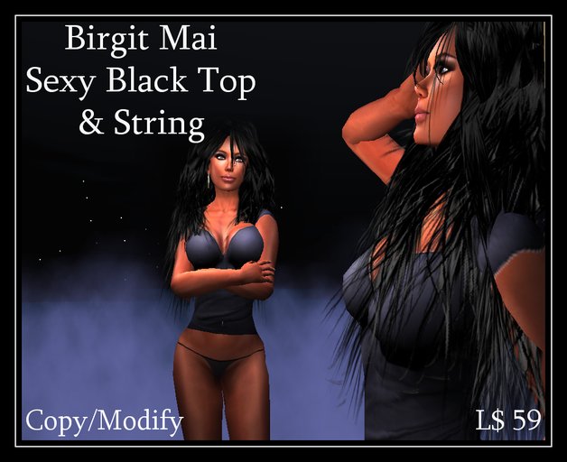 WINTER SALES Birgit Mai Top & String in Black