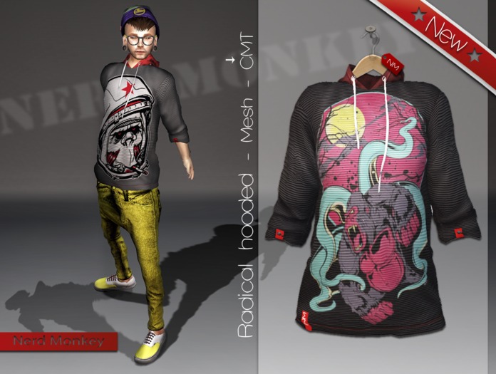 .::[NerdMonkey*clothes] - [Radical hooded gorilla]::. 