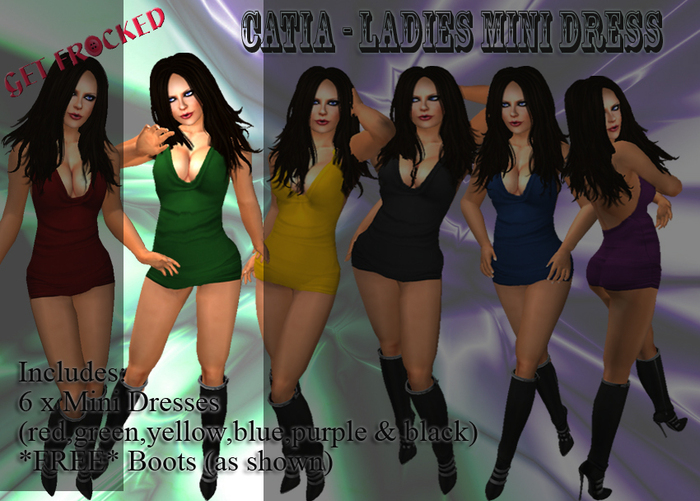 CATIA - Ladies Mini Dress GREEN