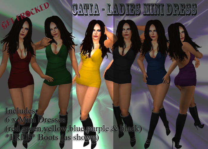 CATIA - Ladies Mini Dress YELLOW