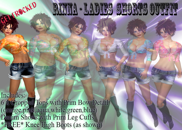 RIINA - Ladies Shorts Outfit ORANGE