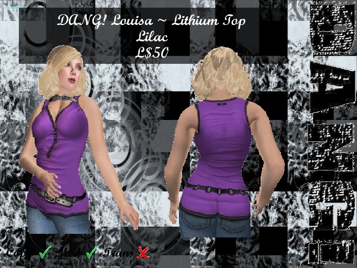 DANG! Louisa ~ Lithium Top ~ Lilac